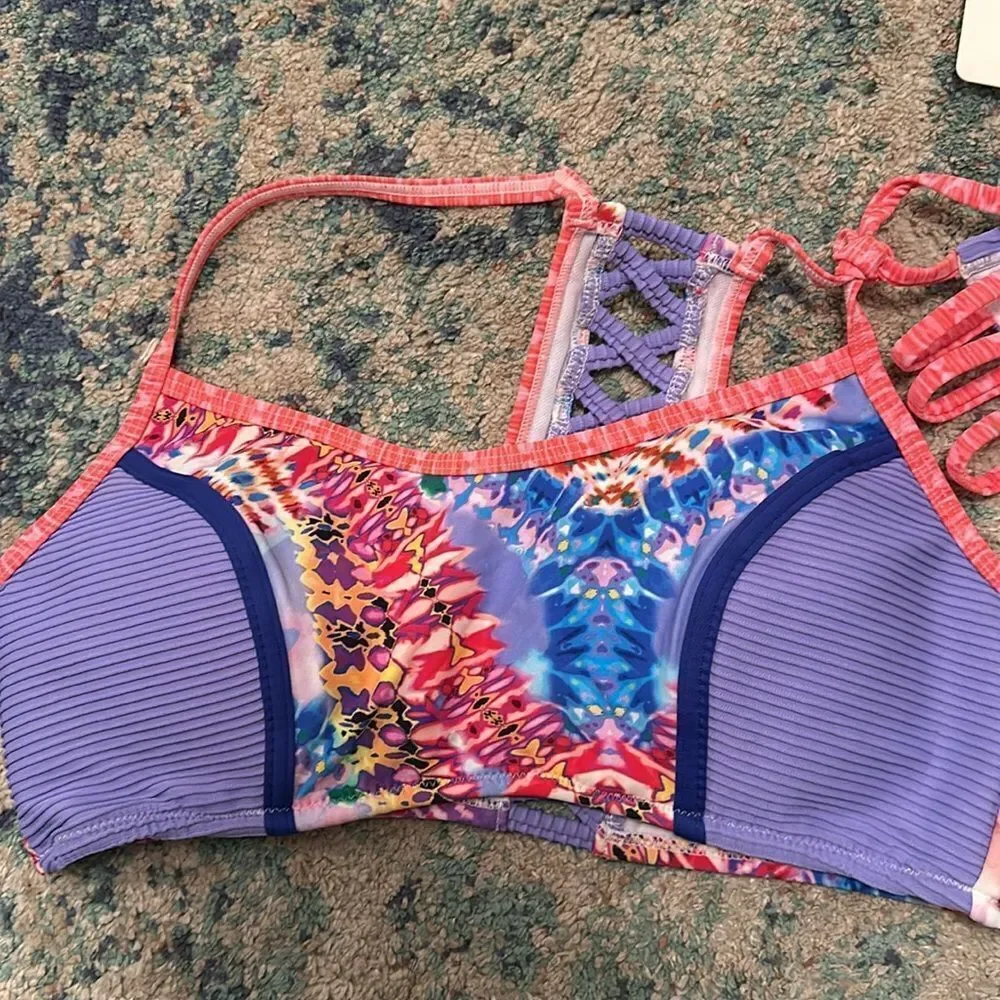 NWT Kuleana Women's Tie Dye Like Top & Bottom Two Piece Set Size Small